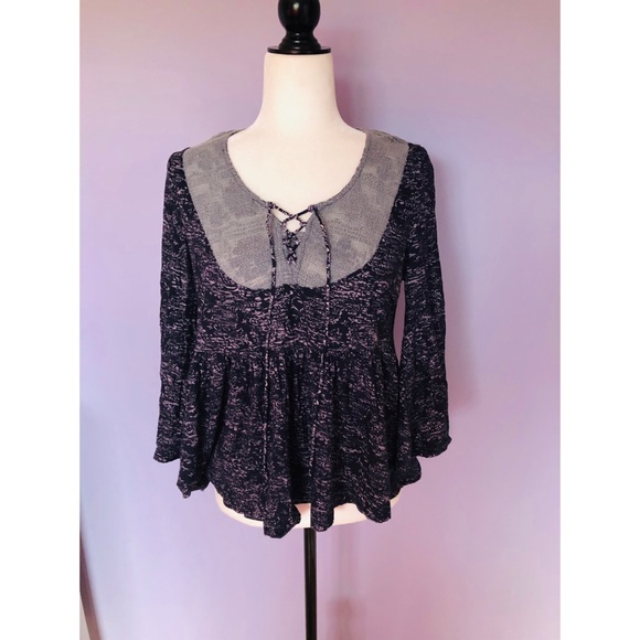 Anthropologie Akemi & Kin Marcella lace up top - Picture 2 of 6